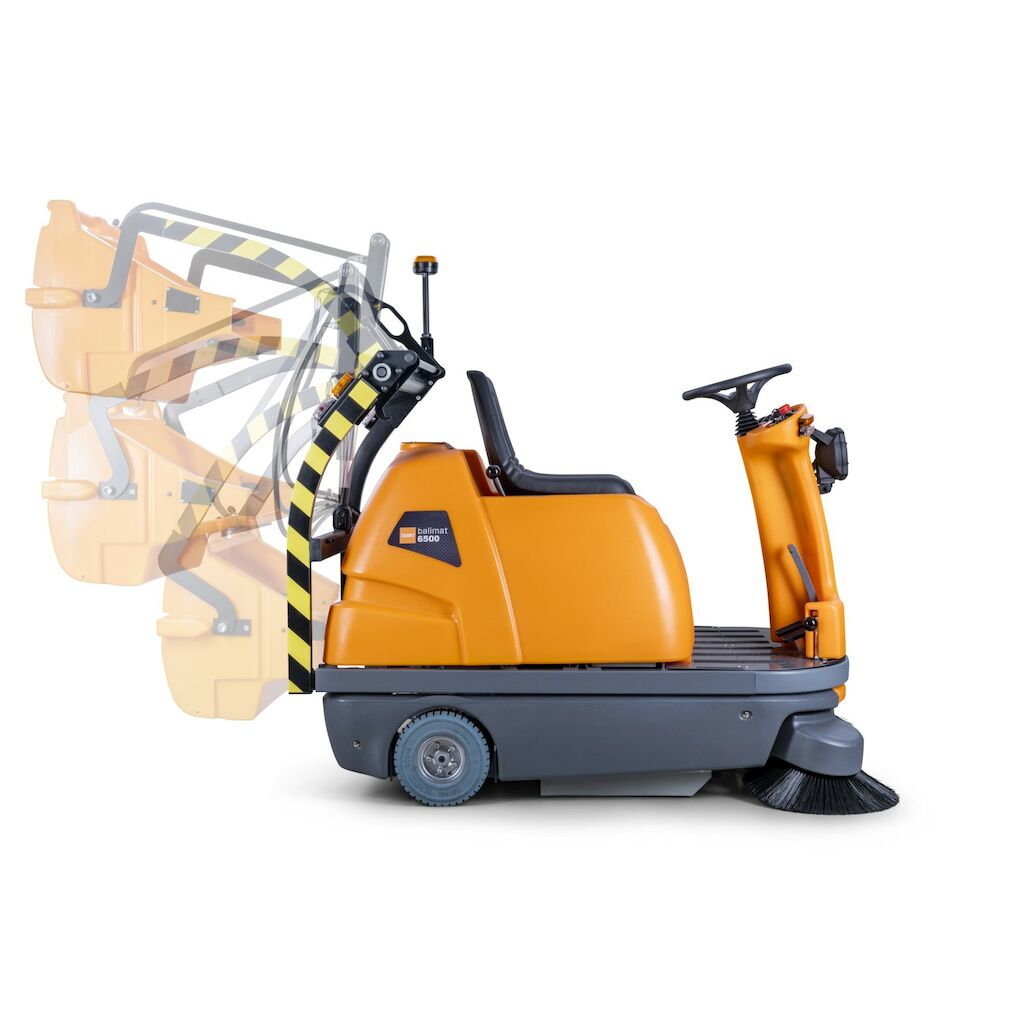 TASKI balimat 6500 HD RTU 1st - Compacte opzit veegmachine met hydraulisch legen van de opvangbak